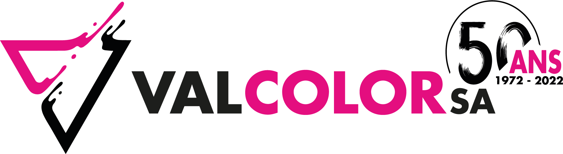 Logo 50 ans Valcolor SA Sion